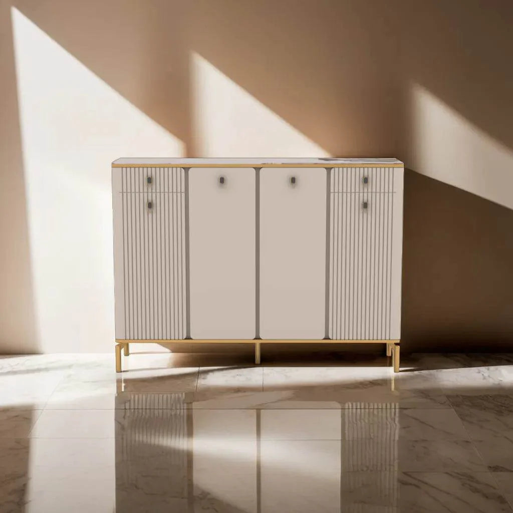 Koda 4 Door Shoe Cabinet with Sintered Stone Top (140cm)