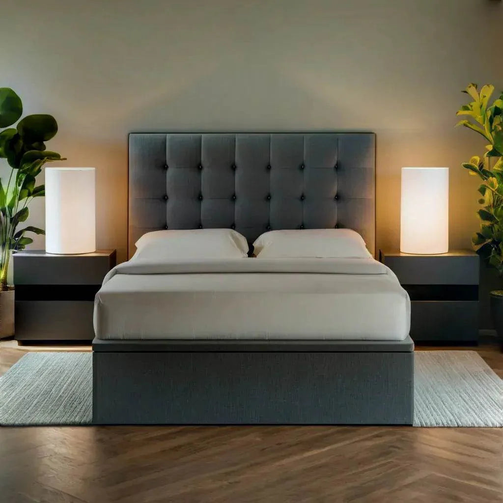 Mancini Belgium Fabric Storage Bed (Water Repellent)