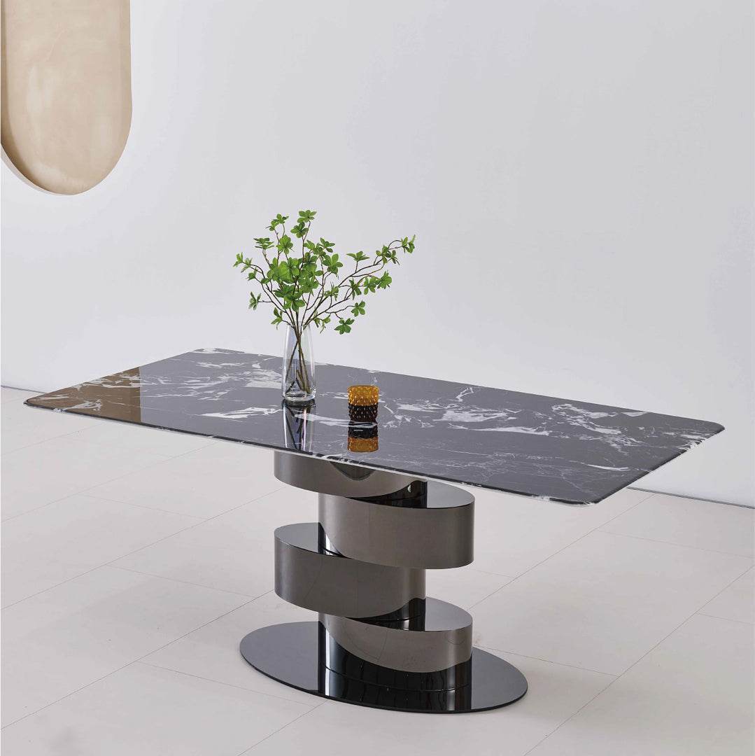 Maribelle Glossy Sintered Stone Dining Table (160cm/180cm/200cm)
