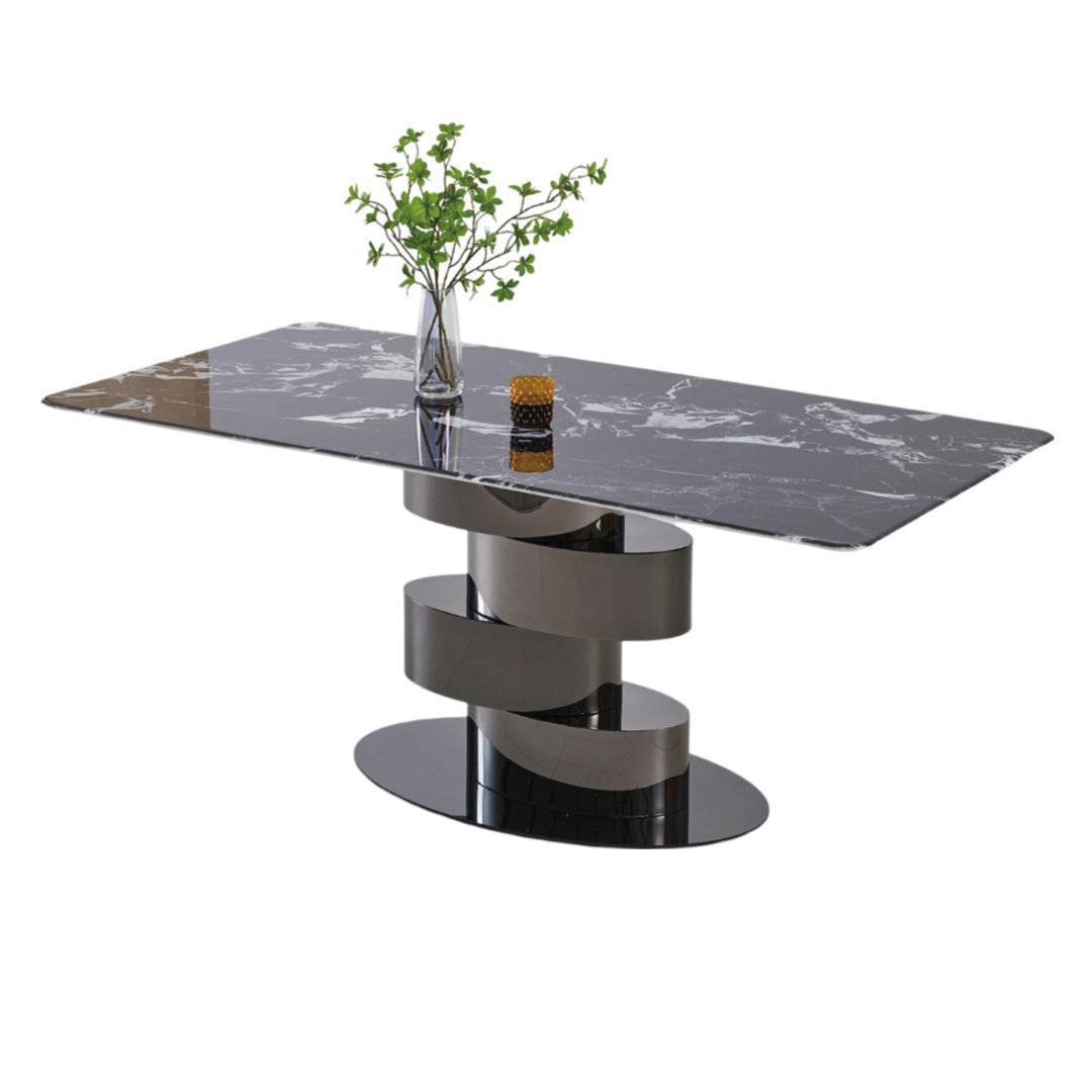 Maribelle Glossy Sintered Stone Dining Table (160cm/180cm/200cm)