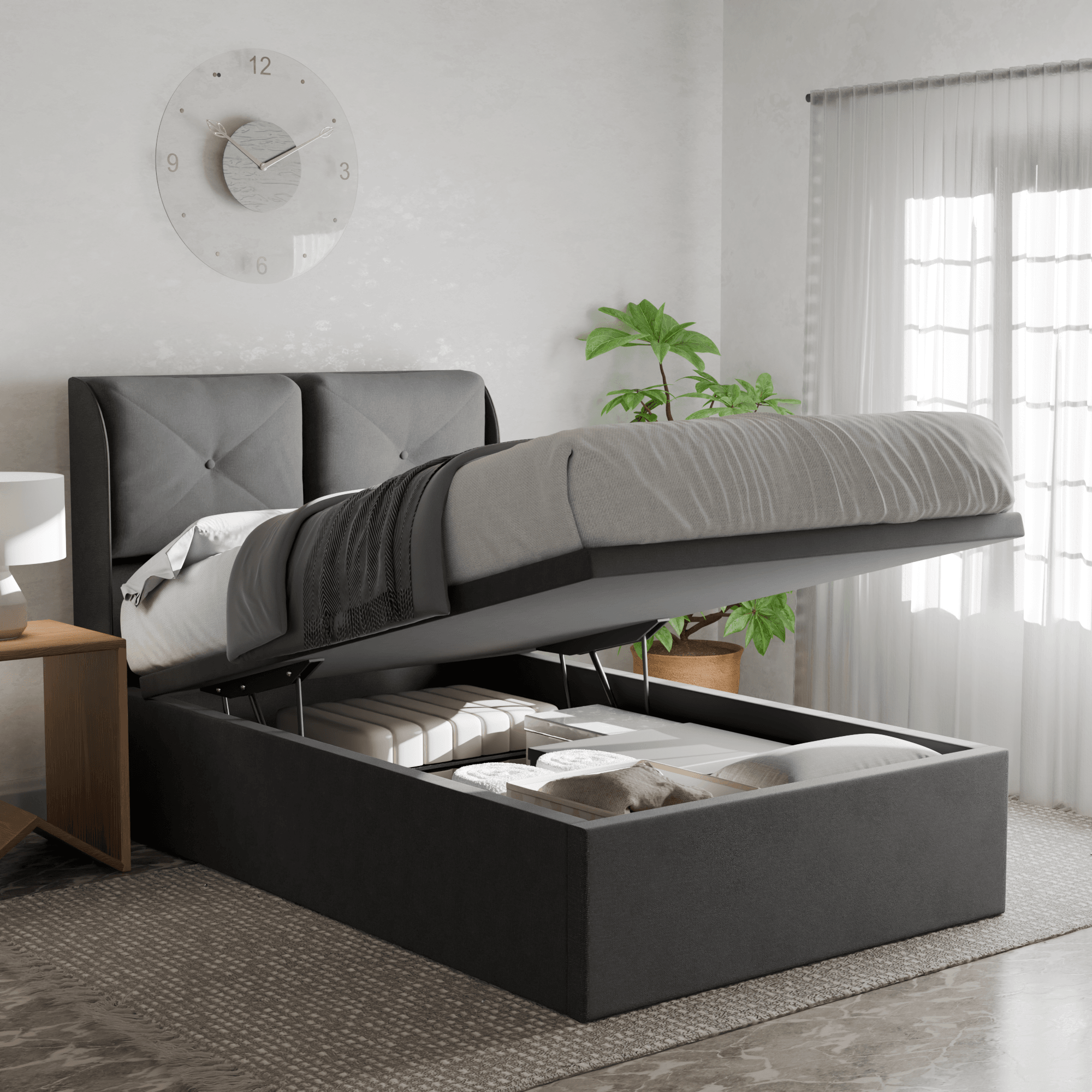 Mohave Fabric Storage Bed (Water Repellent)