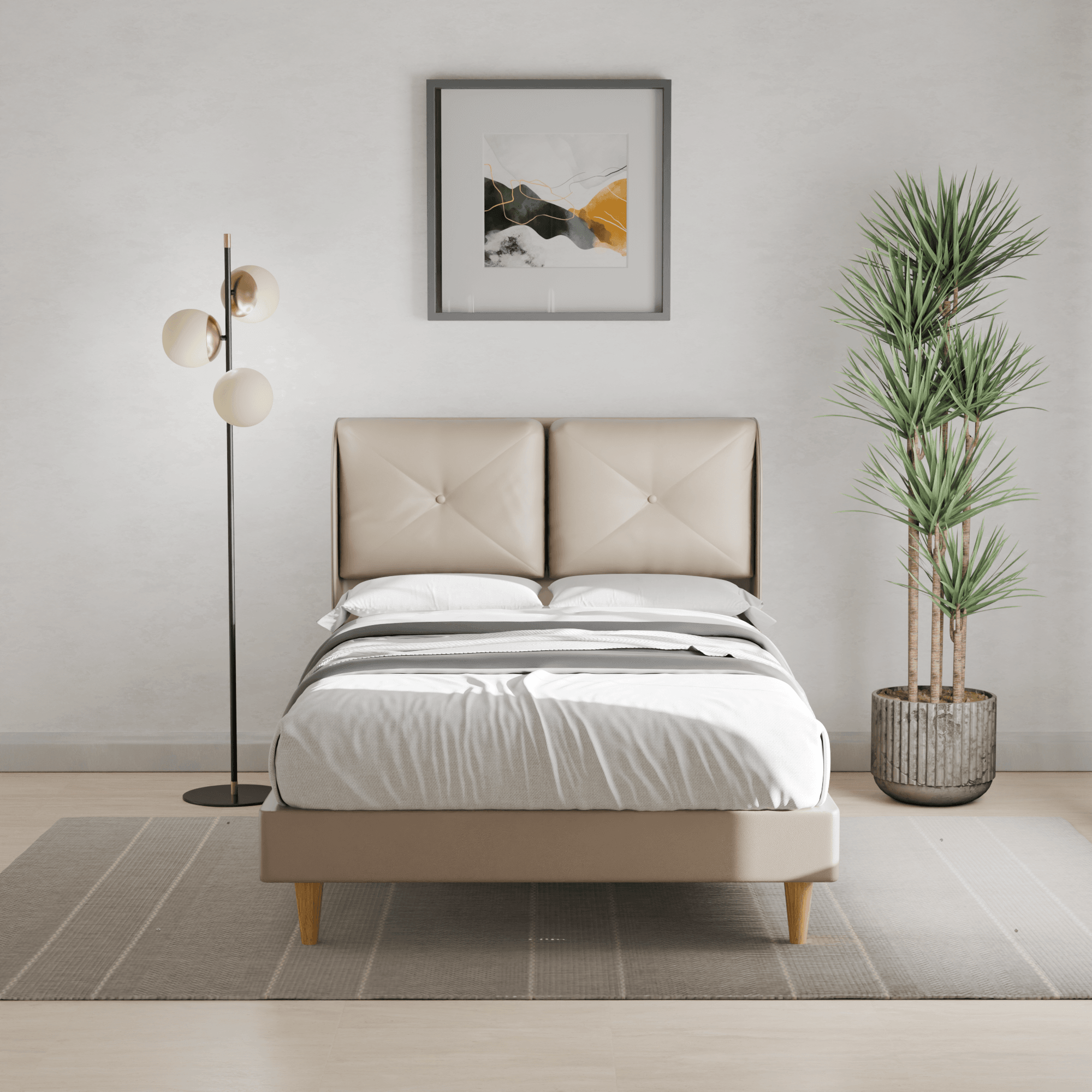 Mohave Faux Leather Bed Frame