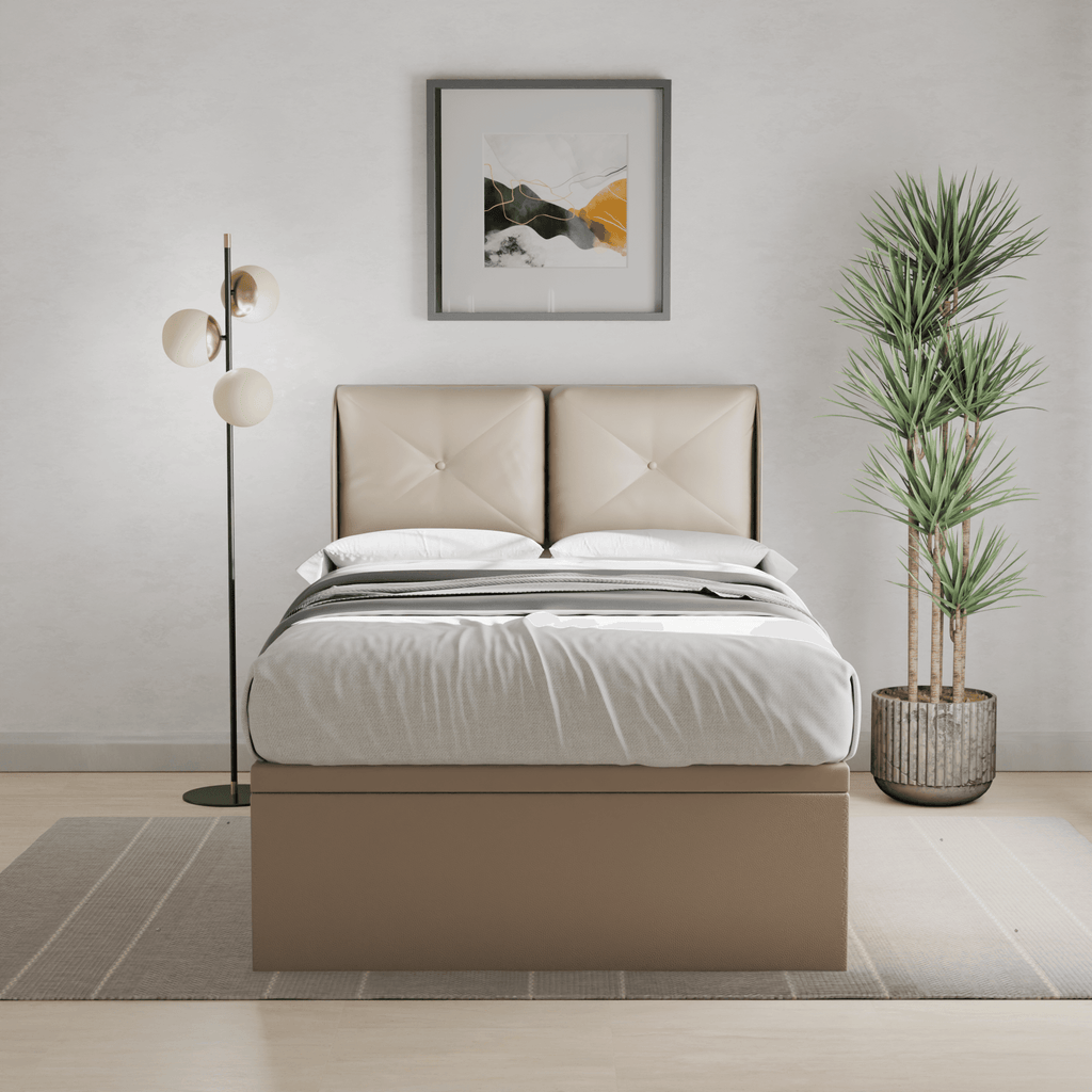 Mohave Faux Leather Storage Bed