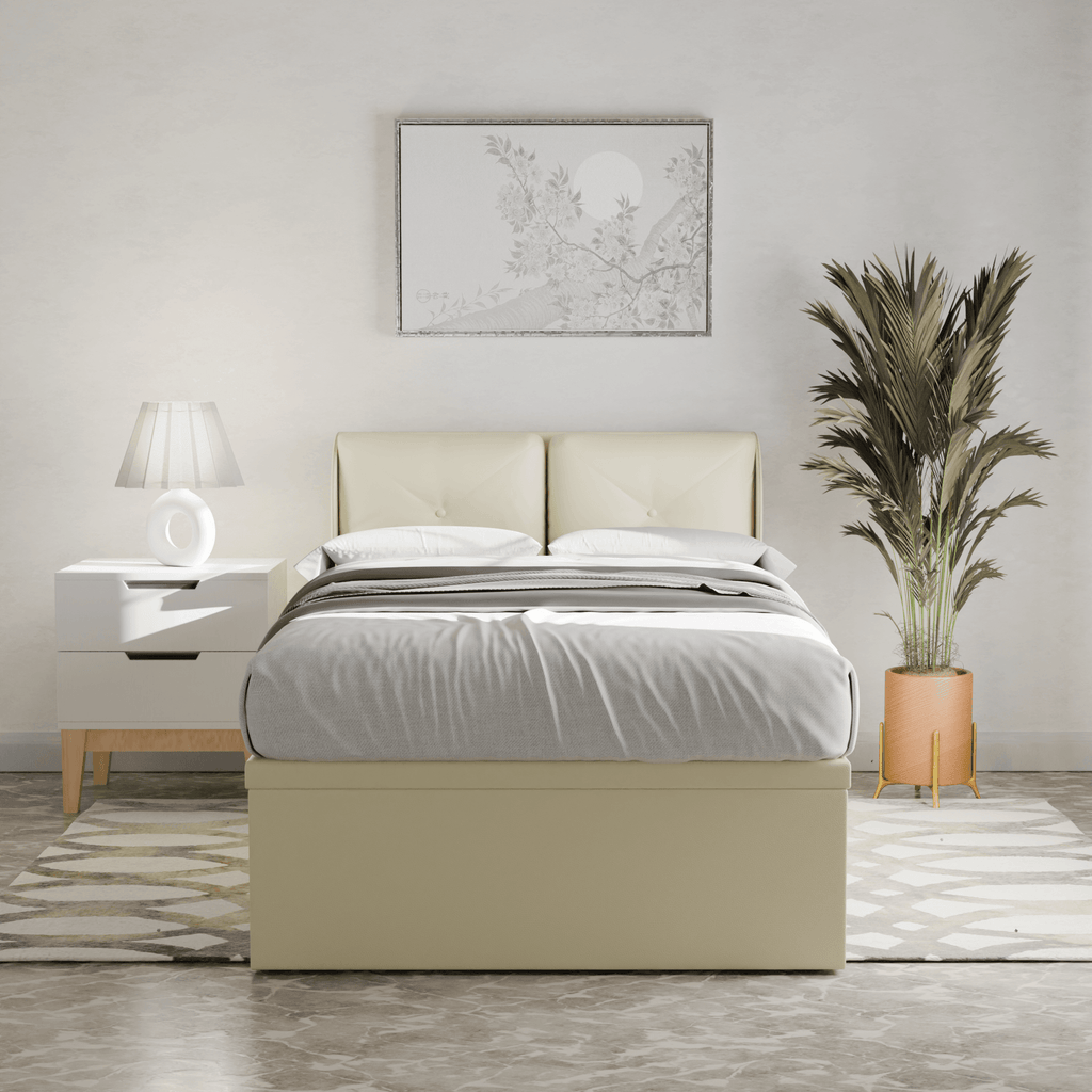 Mohave Faux Leather Storage Bed