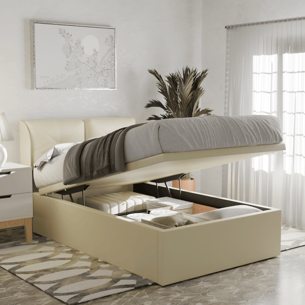 Mohave Faux Leather Storage Bed