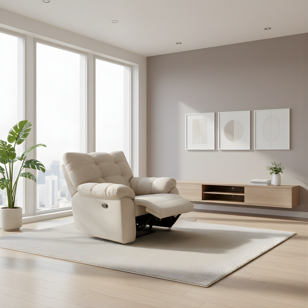 Morrel Fabric Recliner Sofa by Esteller (Pet Friendly & Easy Clean)