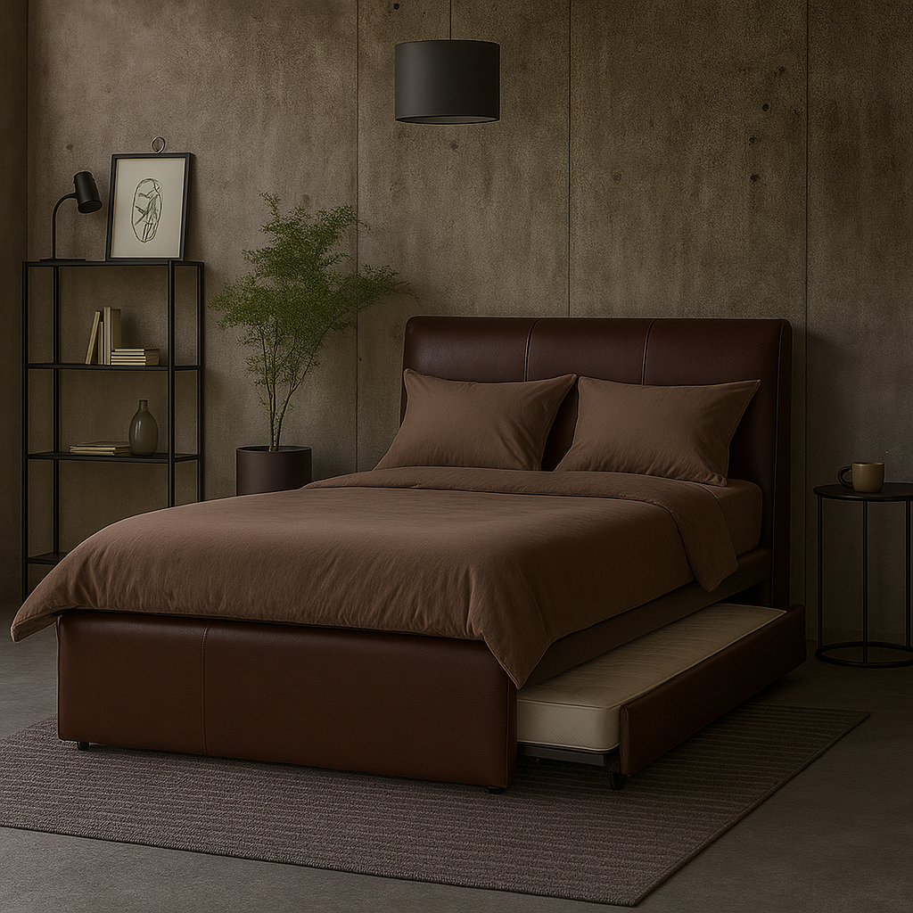 Princeton 3 In 1 Faux Leather Pull Out Bed Frame