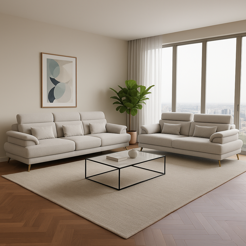 Lymor Fabric Adjustable Backrest & Headrest Sofa by Esteller (Pet Friendly & Easy Clean)