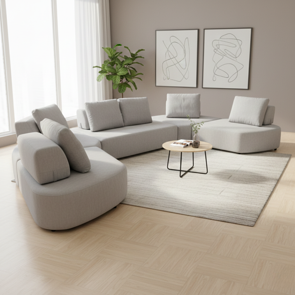 Ryven Fabric Sectional Sofa by Esteller (Pet Friendly & Easy Clean)