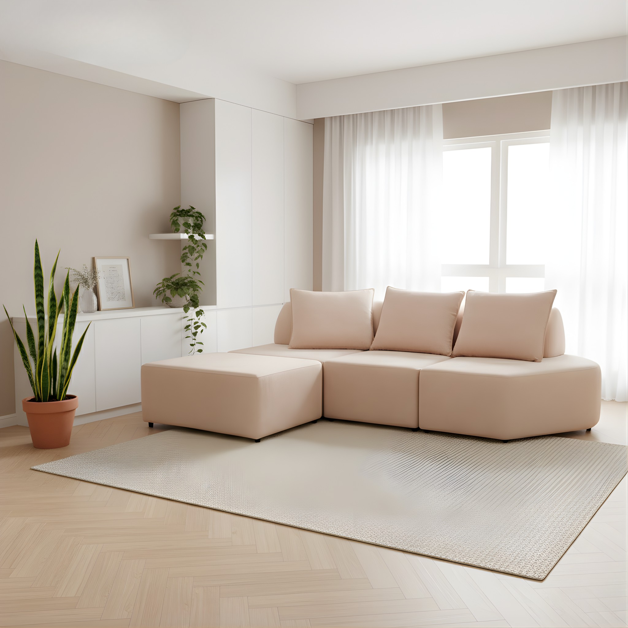 Fiorin Fabric Sectional Sofa by Esteller (Pet Friendly & Easy Clean)