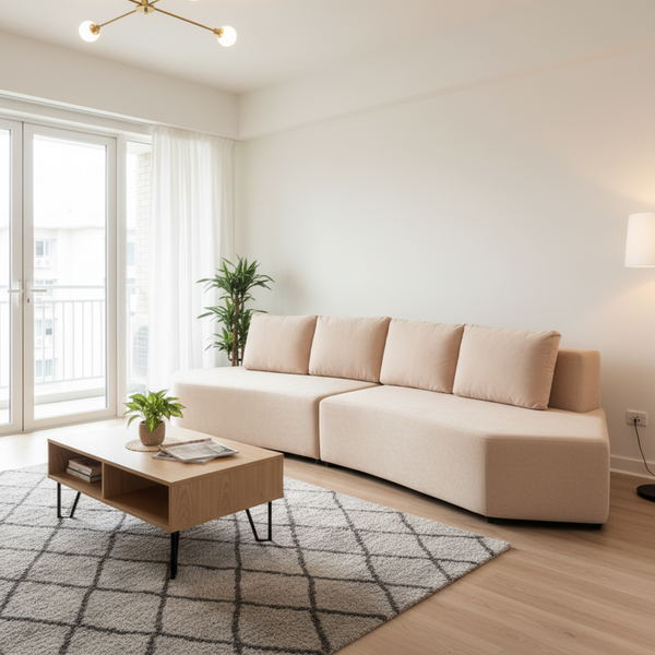 Taviel Fabric Sectional Sofa by Esteller (Pet Friendly & Easy Clean)