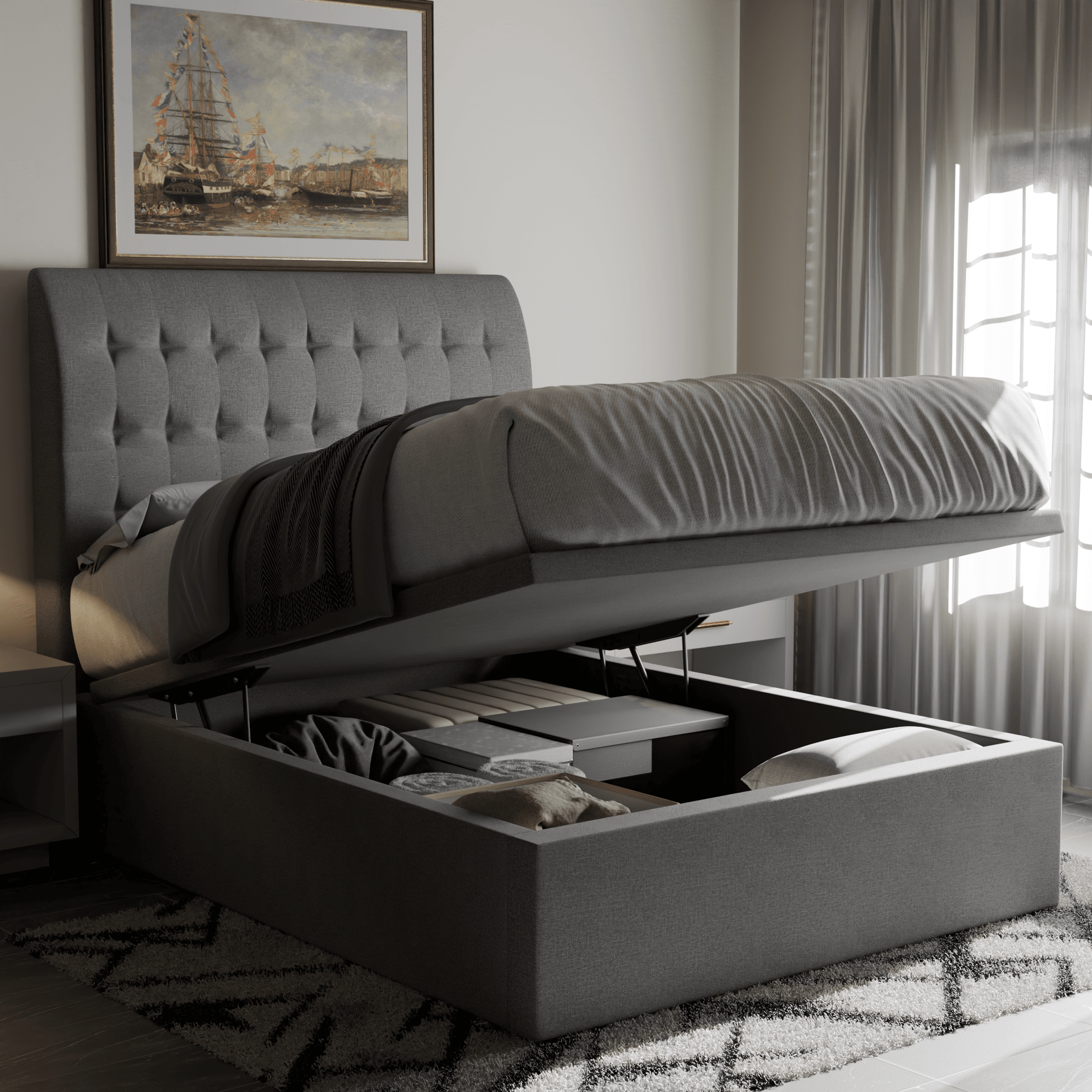 Nette Fabric Storage Bed (Pet Friendly)