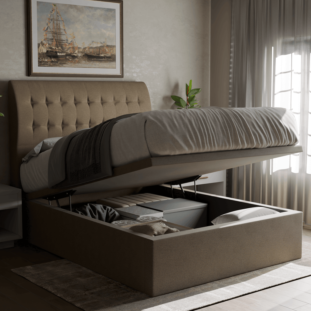 Nette Fabric Storage Bed