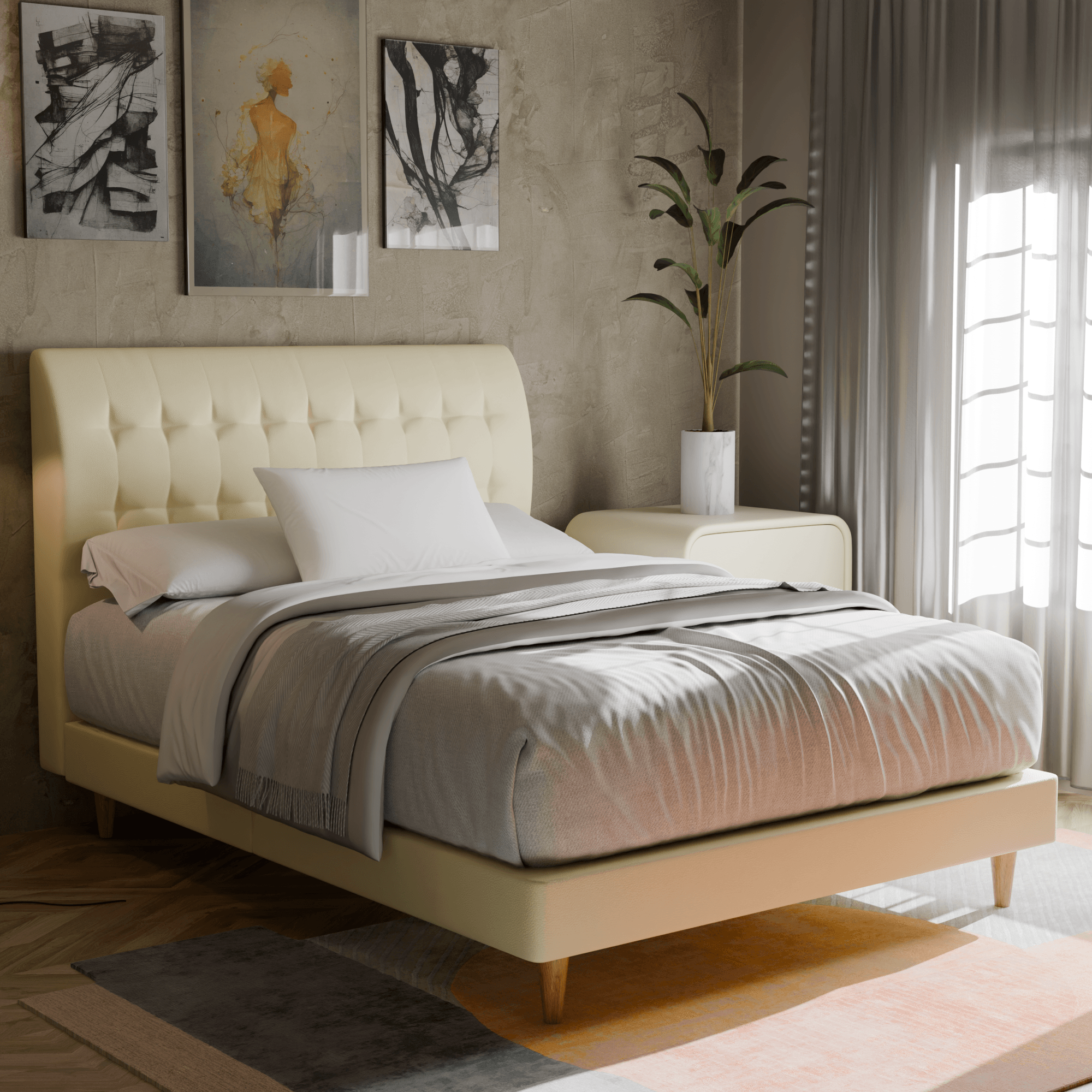 Nette Faux Leather Bed Frame