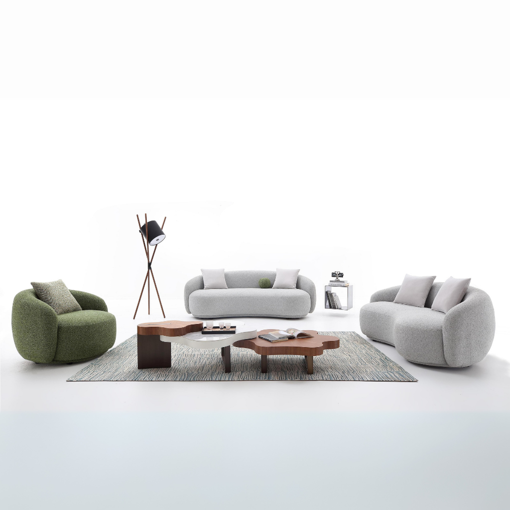 Ottavio Fabric Sofa (Grey)