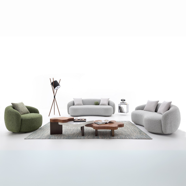 Ottavio Fabric Sofa (Grey)