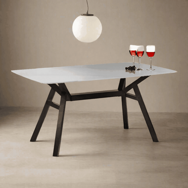 Paccia Wooden Dining Table with Sintered Stone Top (160cm)