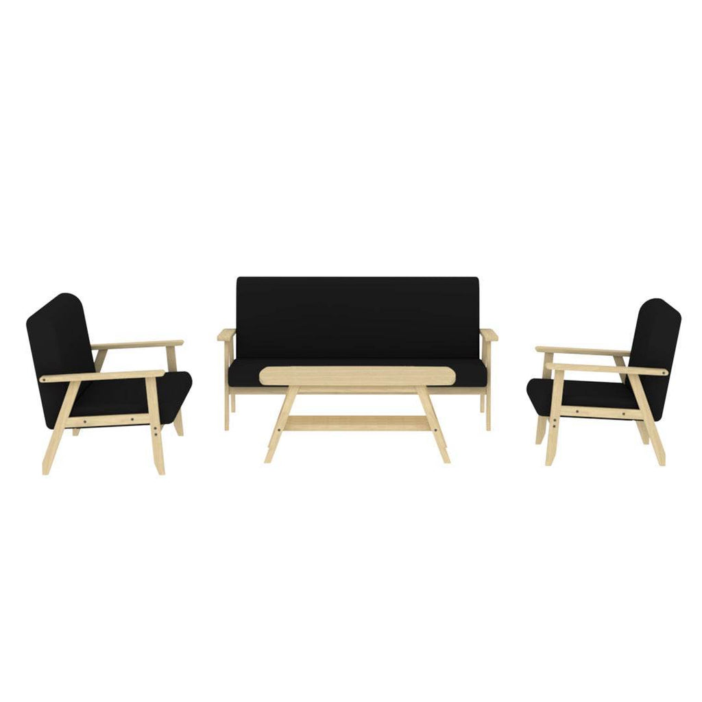 Pryor Fabric Wooden Sofa