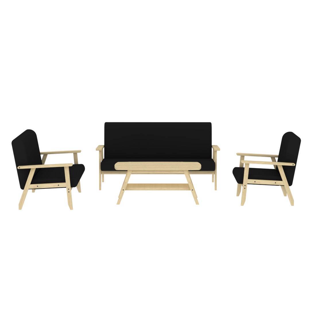 Pryor Fabric Wooden Sofa