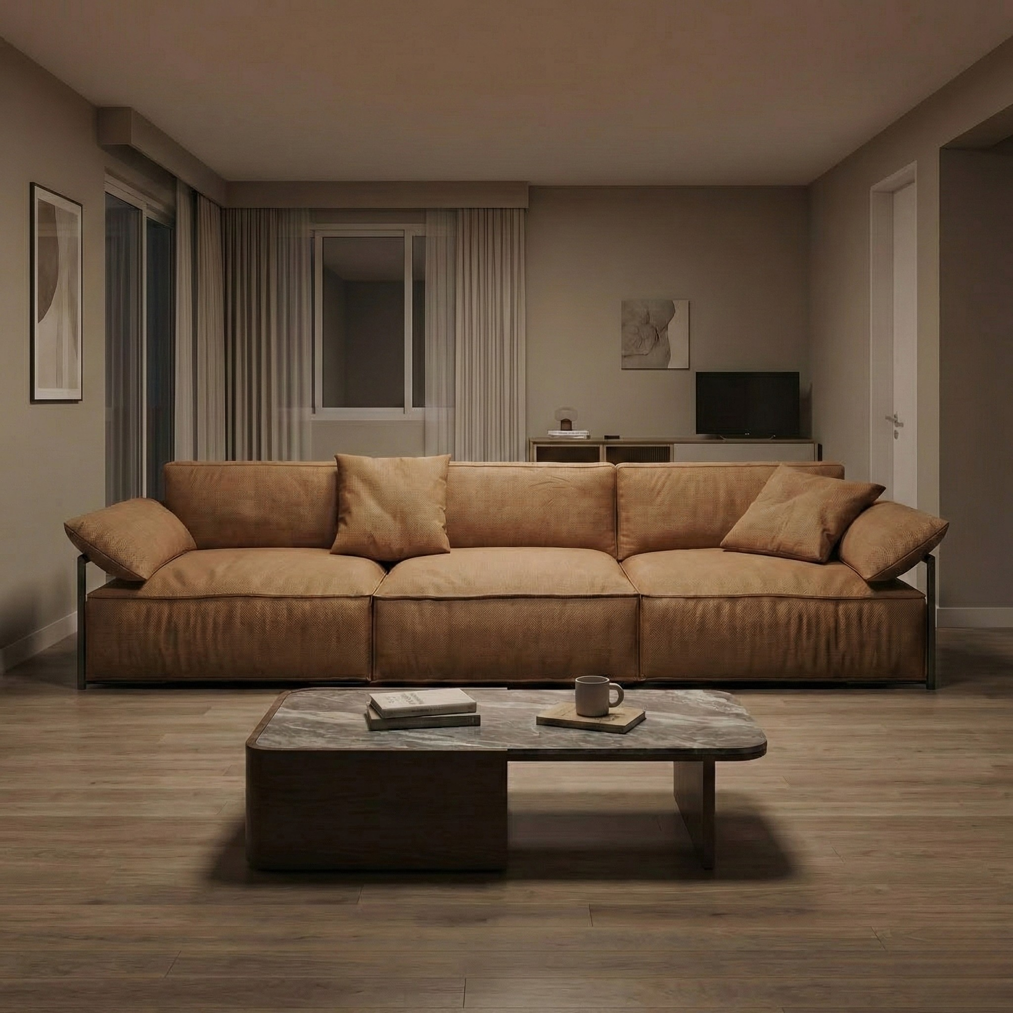 Ridge Fabric Sofa