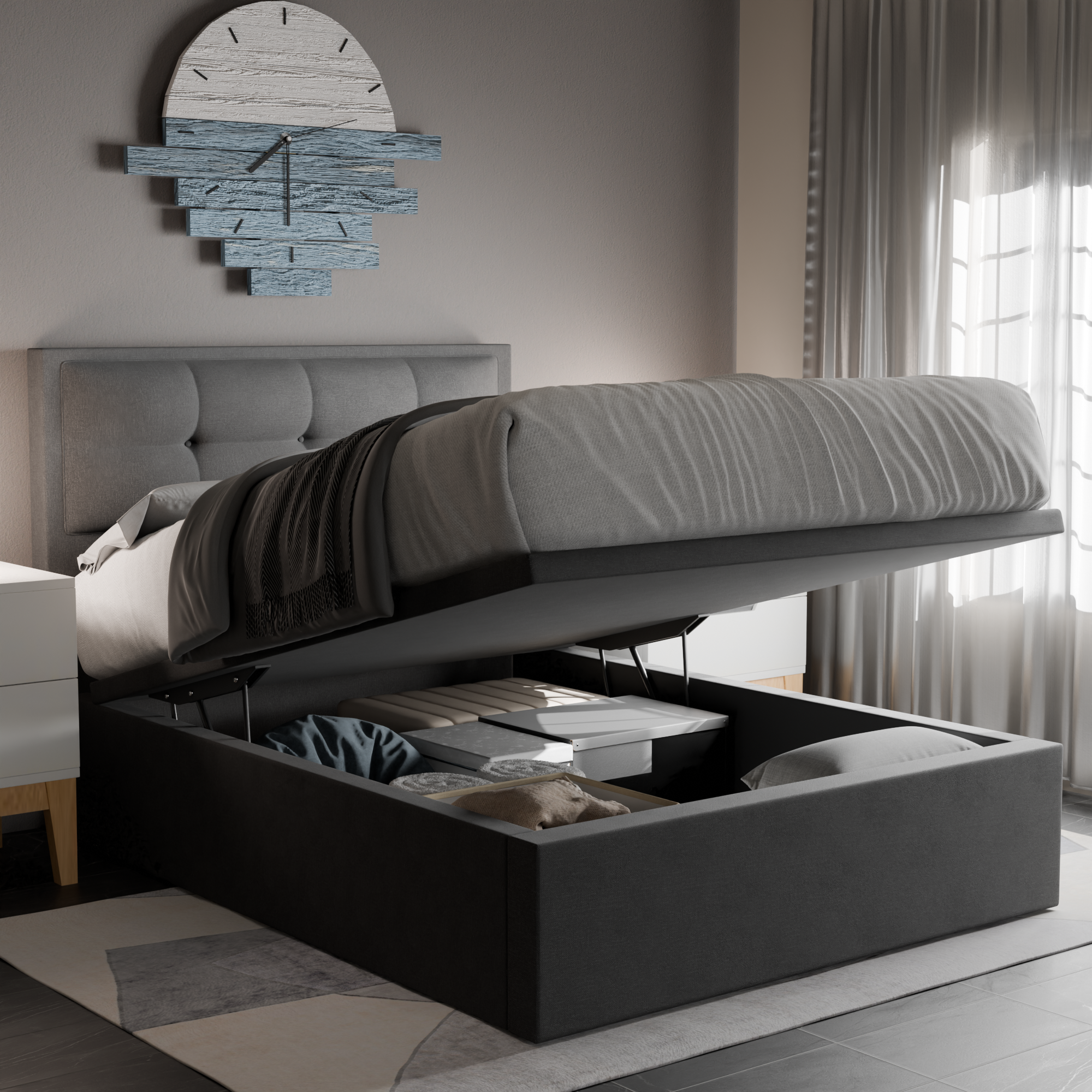 Robyn Fabric Storage Bed