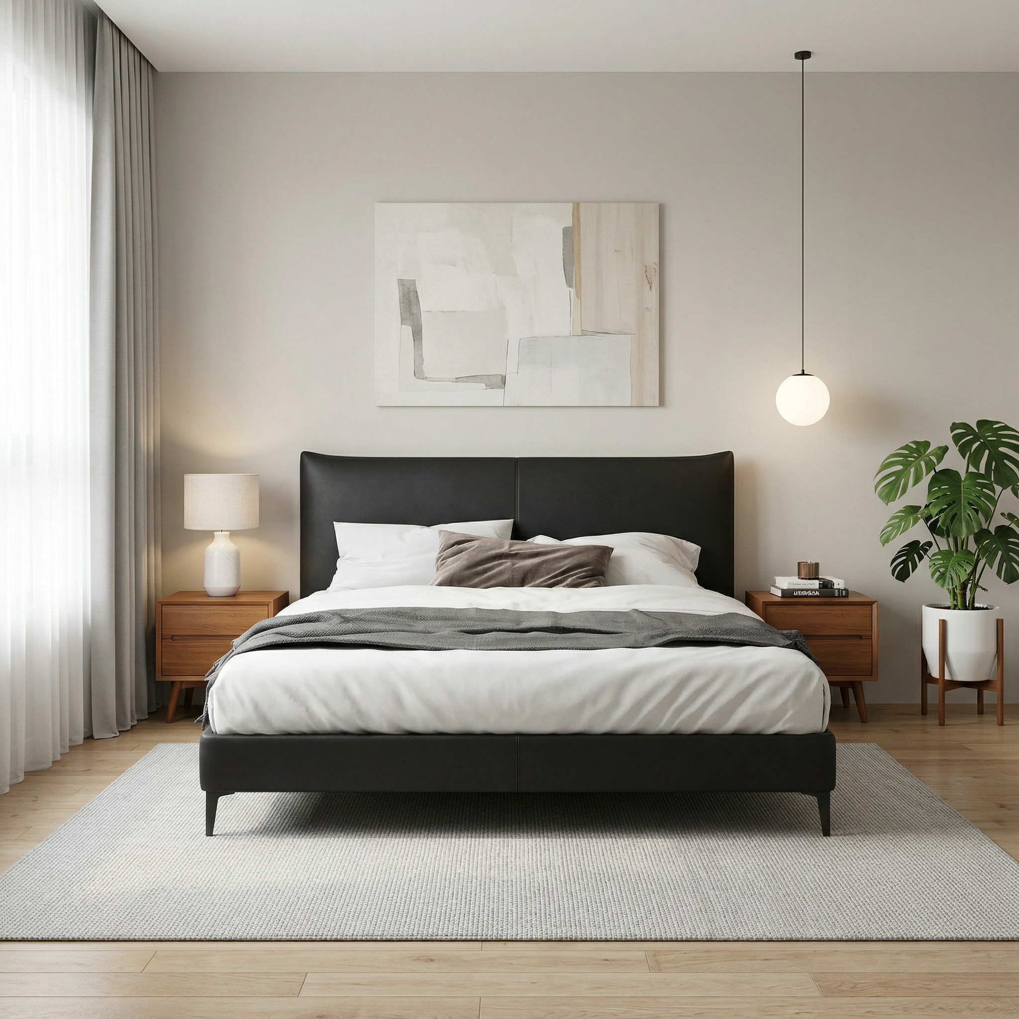 Clara Leather Bed Frame