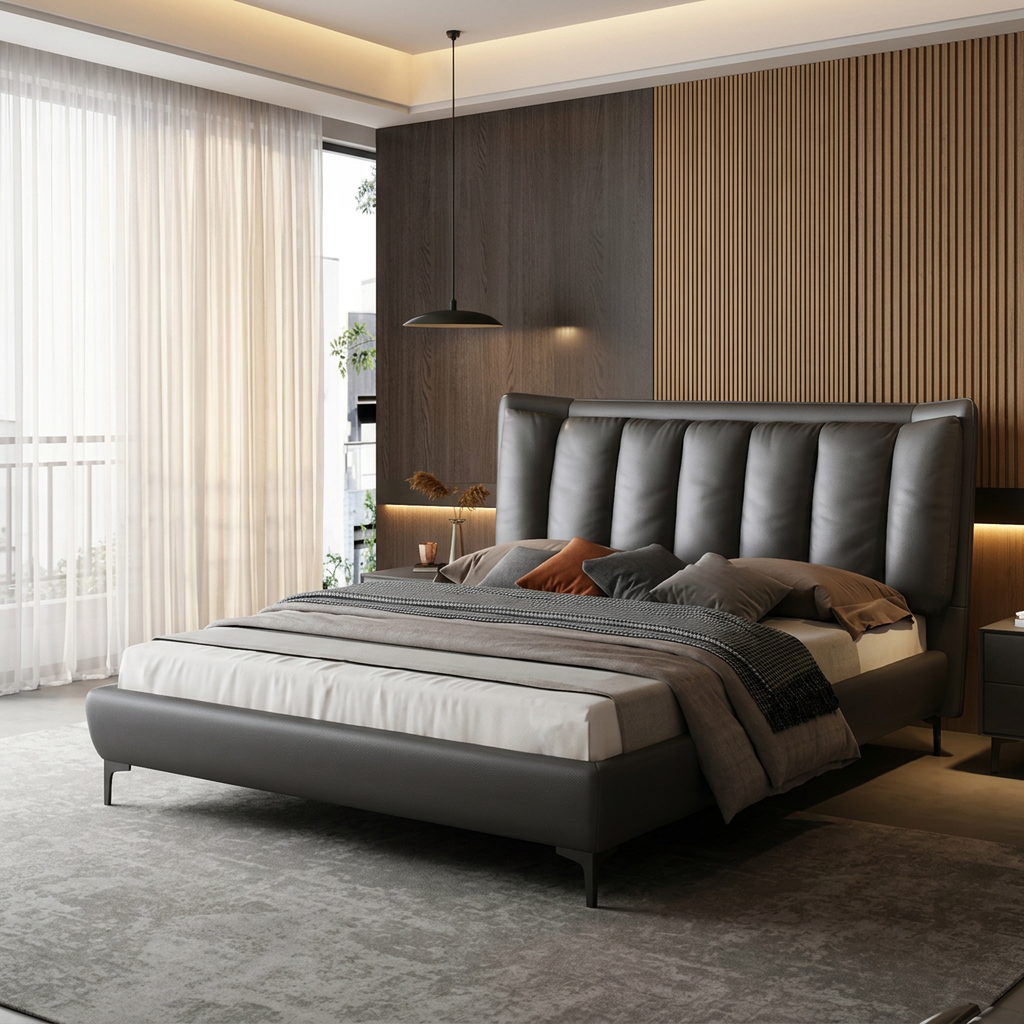 Pixie Leather Bed Frame