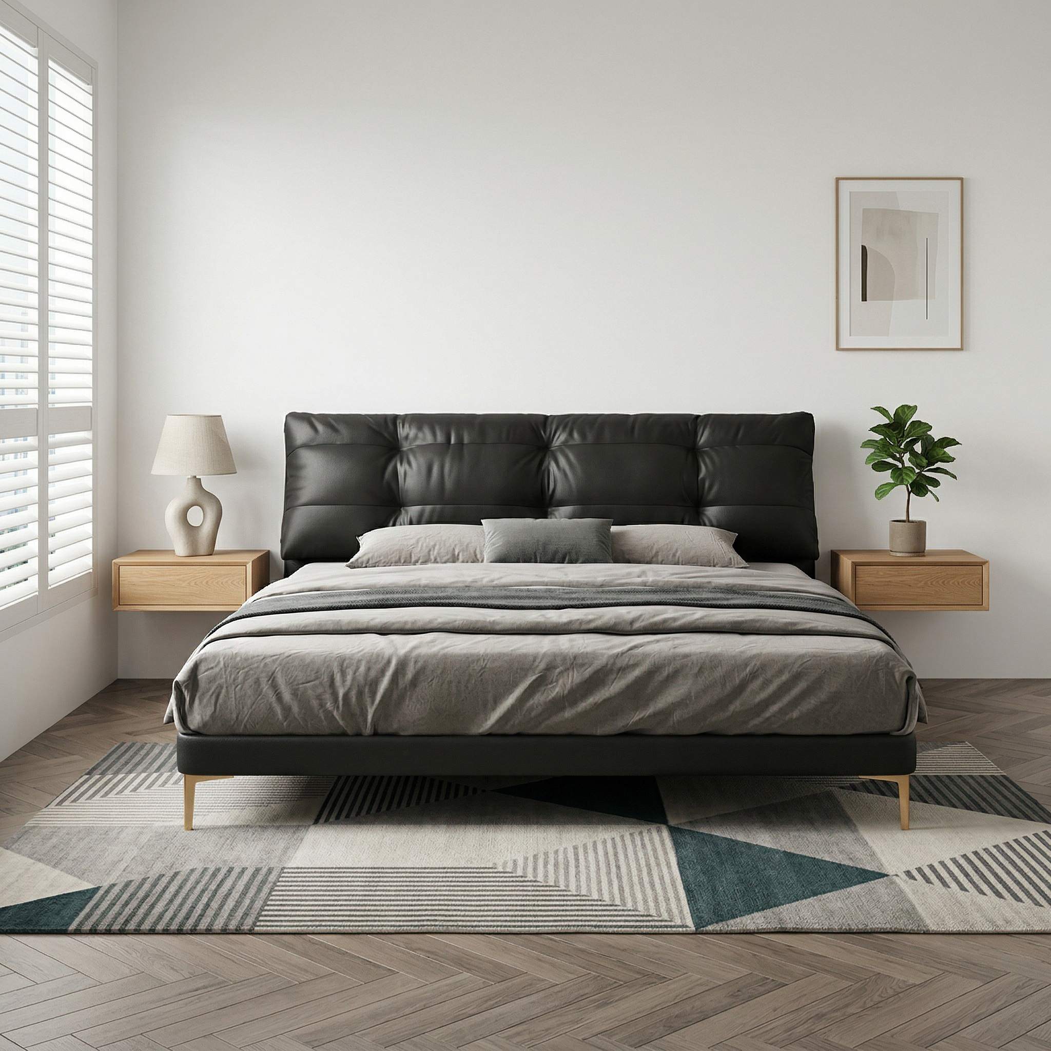 Kiko Leather Bed Frame