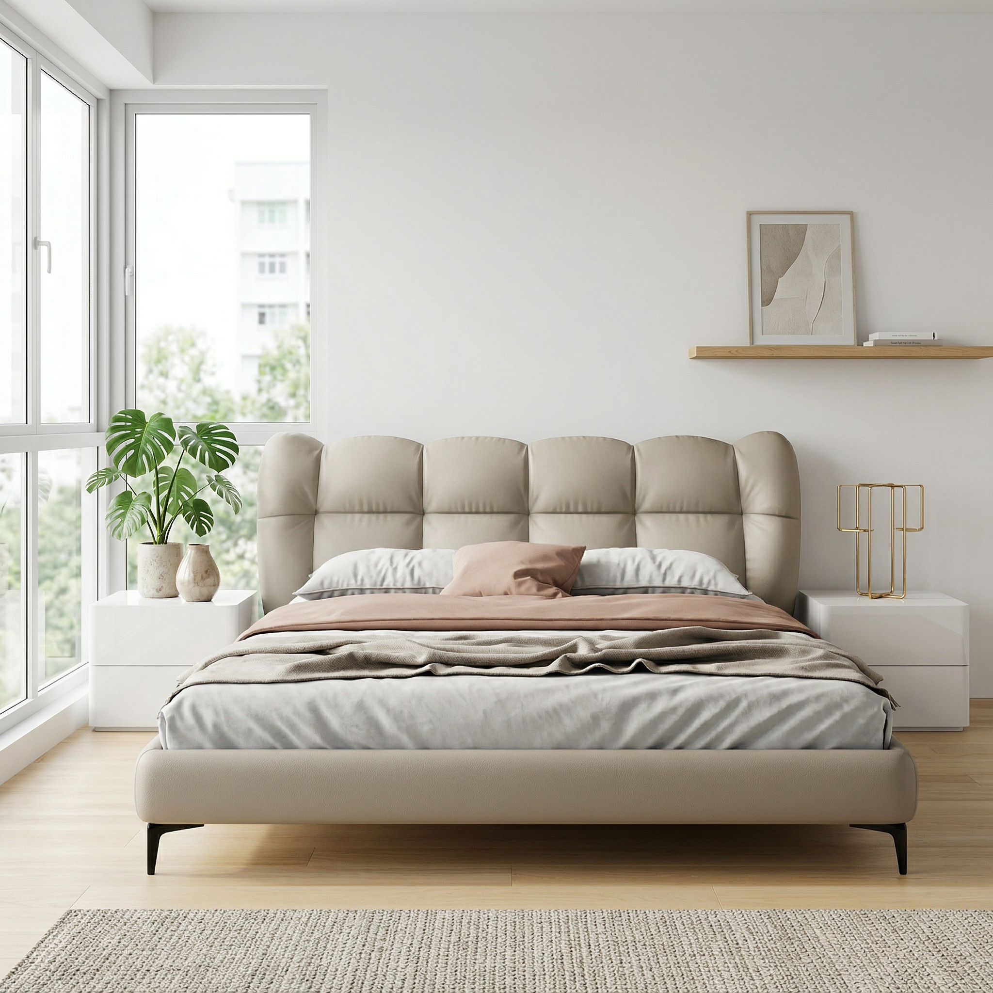 Venora Leather Bed Frame