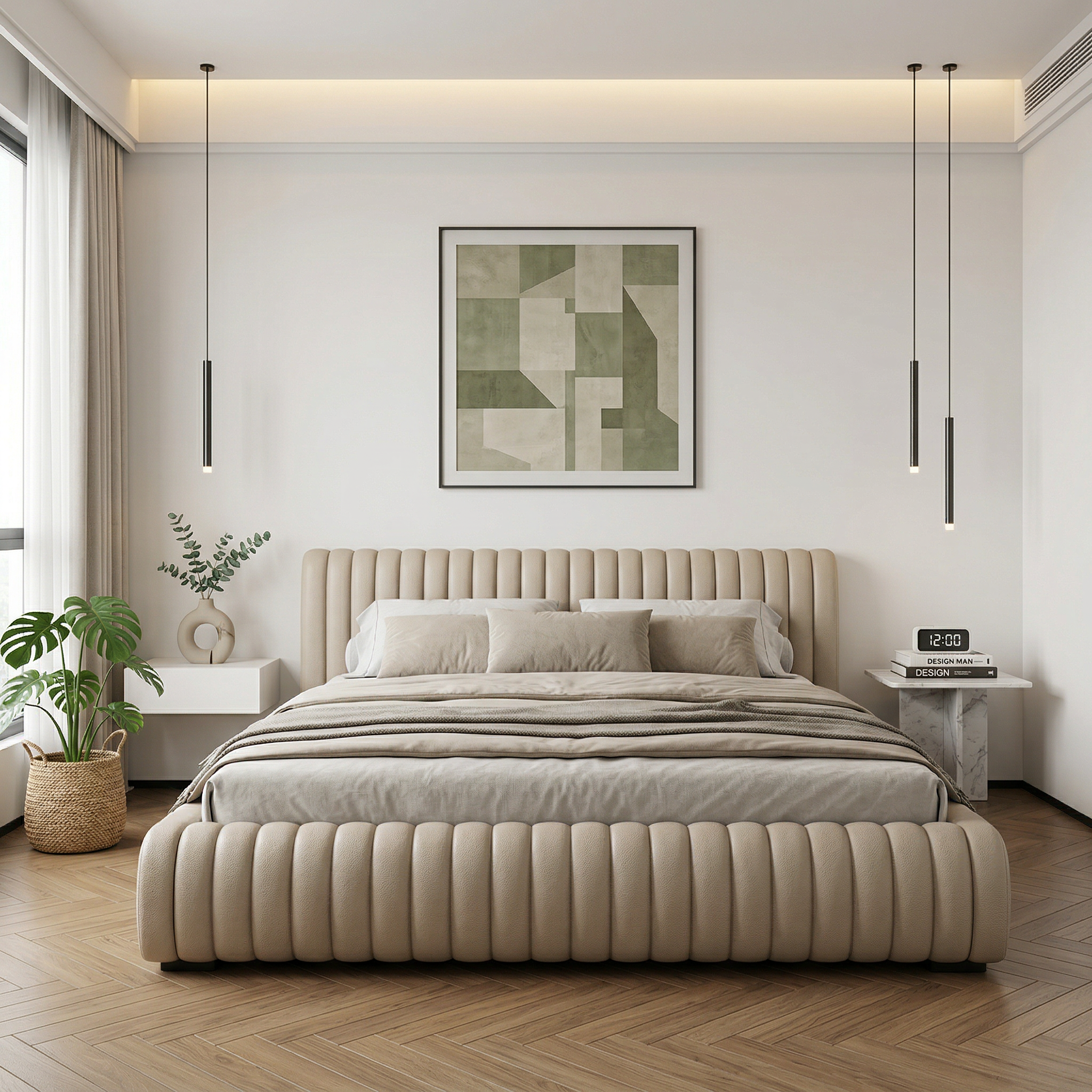 Calvera Leather Bed Frame