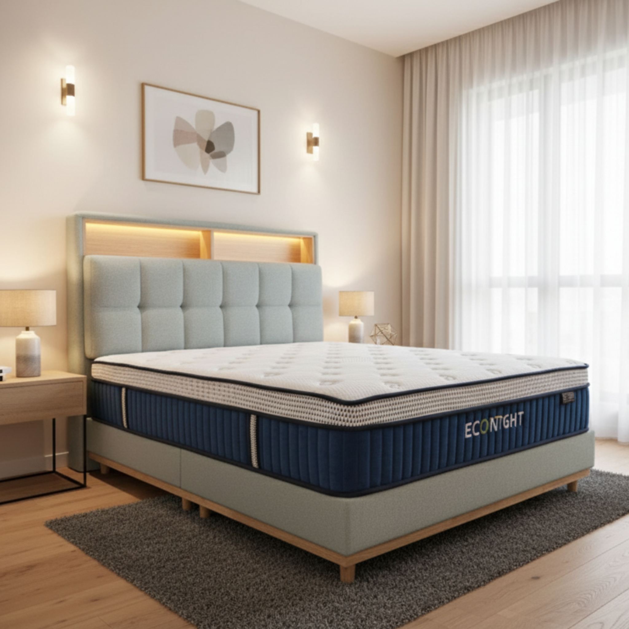 Quorra Fabric Bed Frame by Esteller (Pet Friendly & Easy Clean)