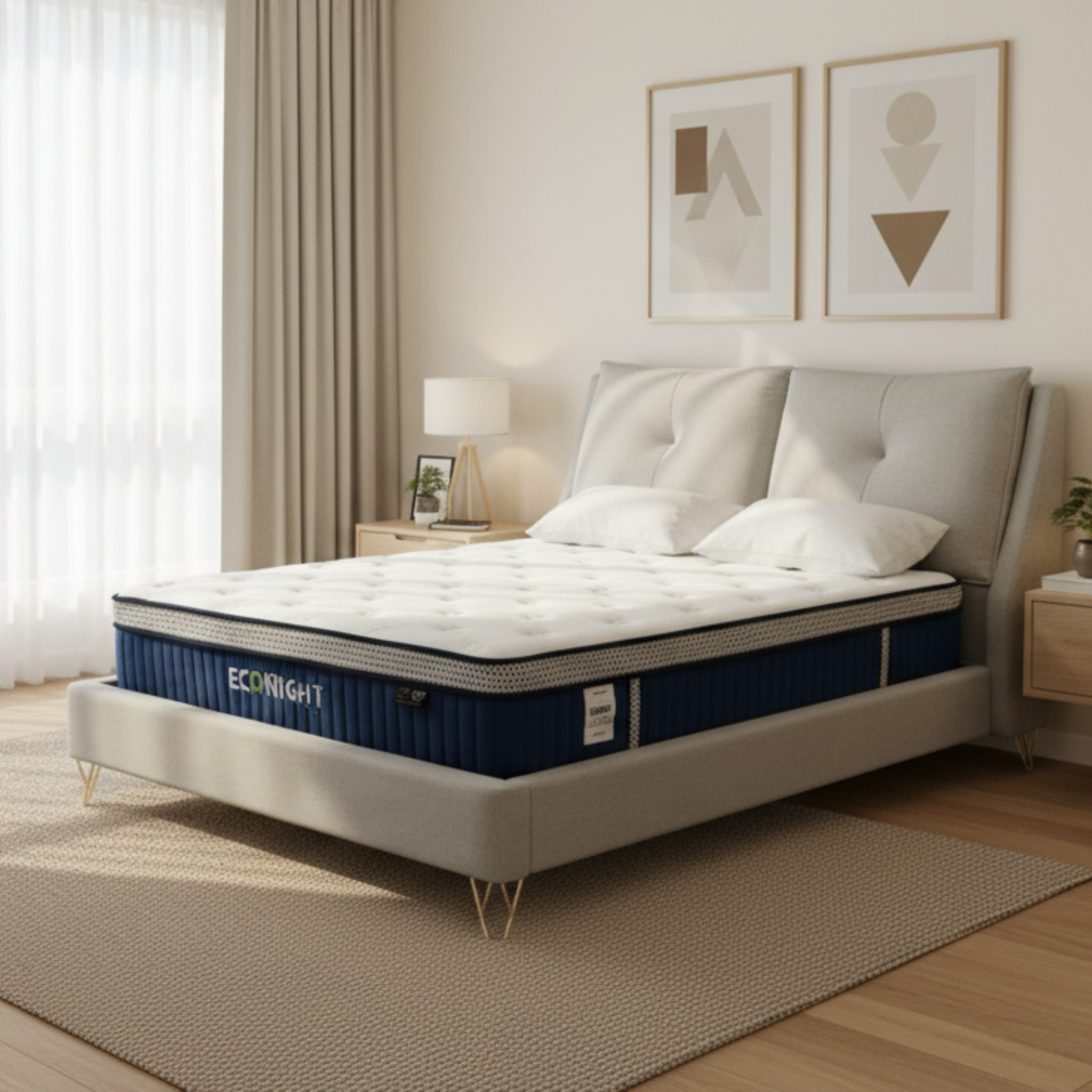 Sylven Fabric Bed Frame by Esteller (Pet Friendly & Easy Clean)