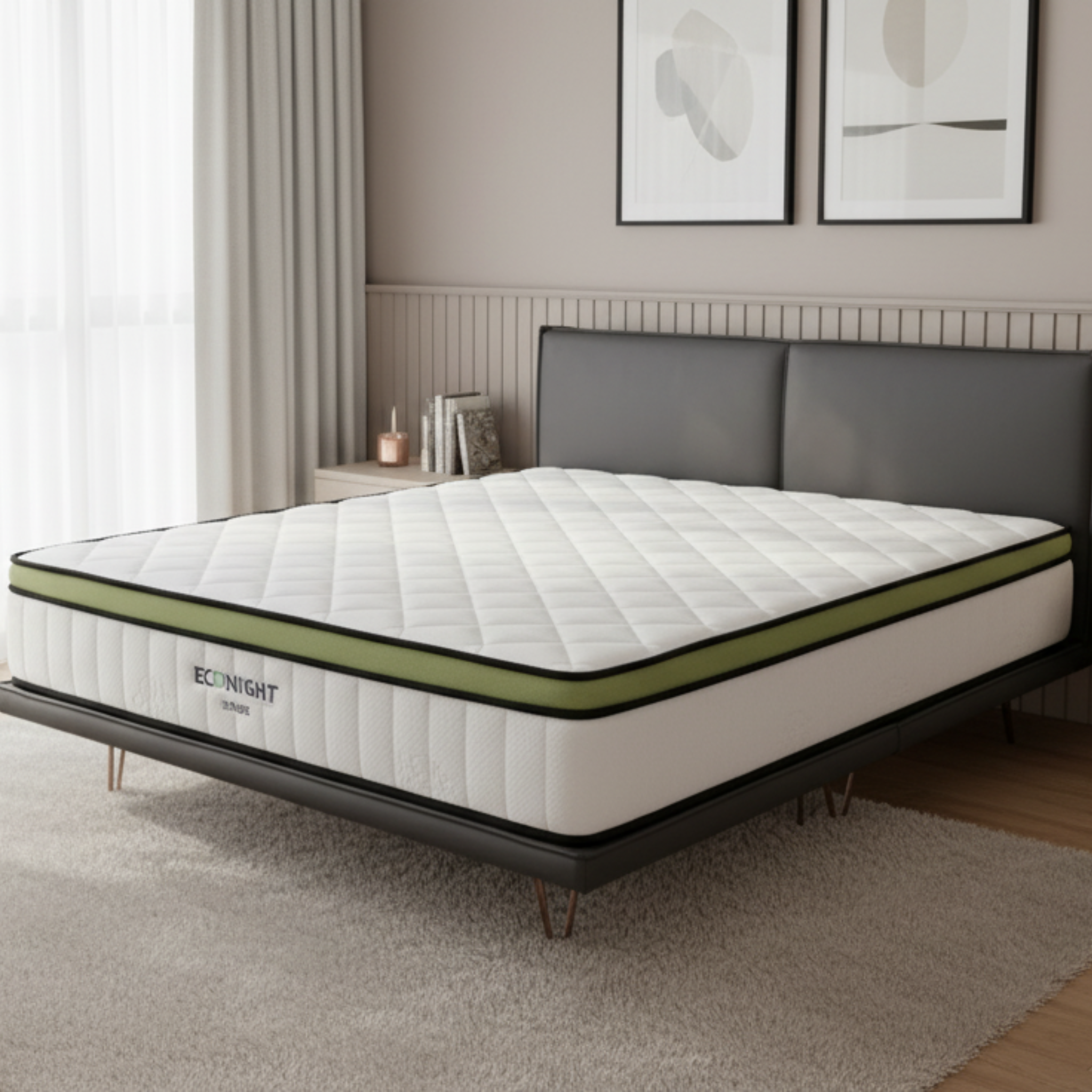 Nocturne Genuine Leather Bed Frame by Esteller