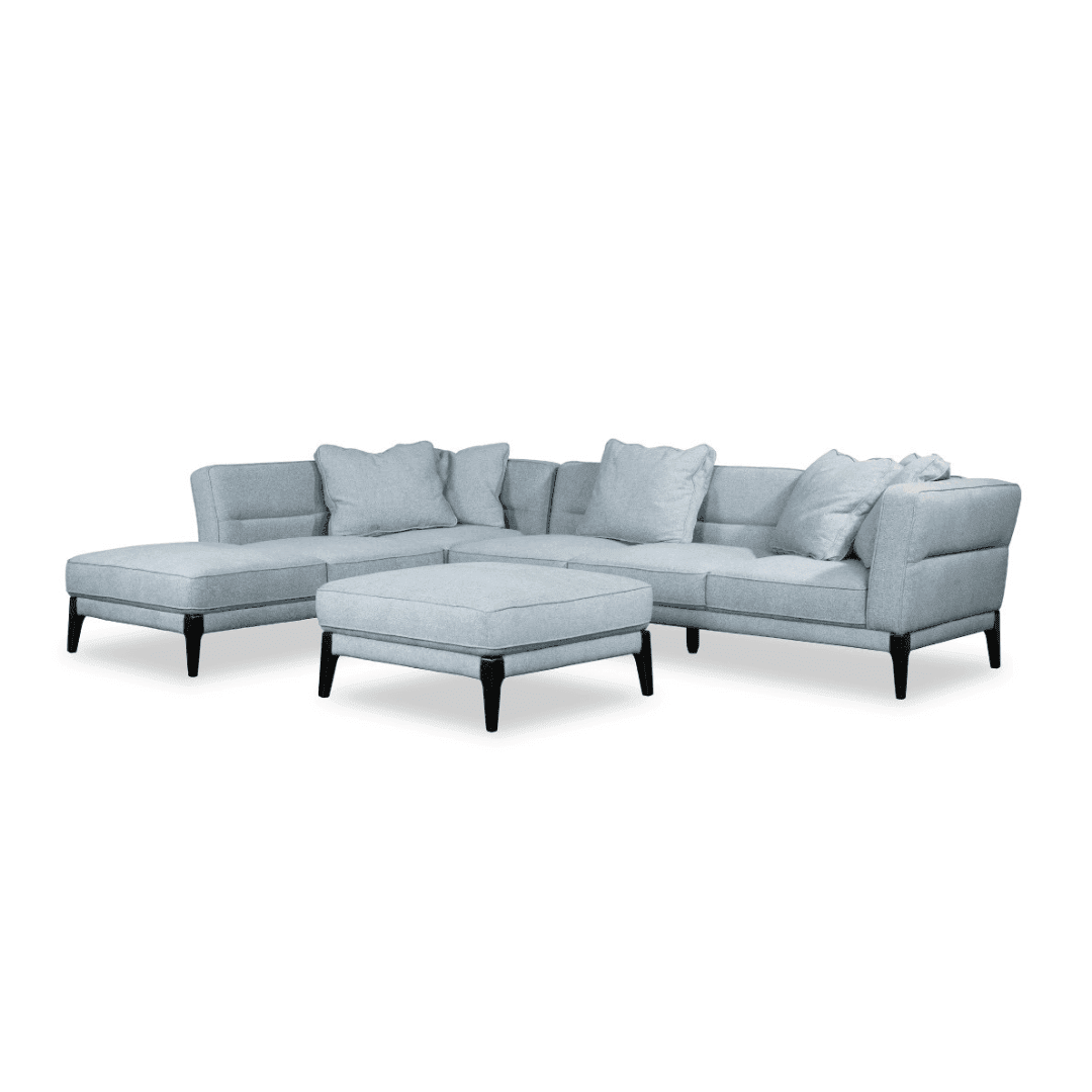 Shion Fabric L-Shaped Sectional Sofa