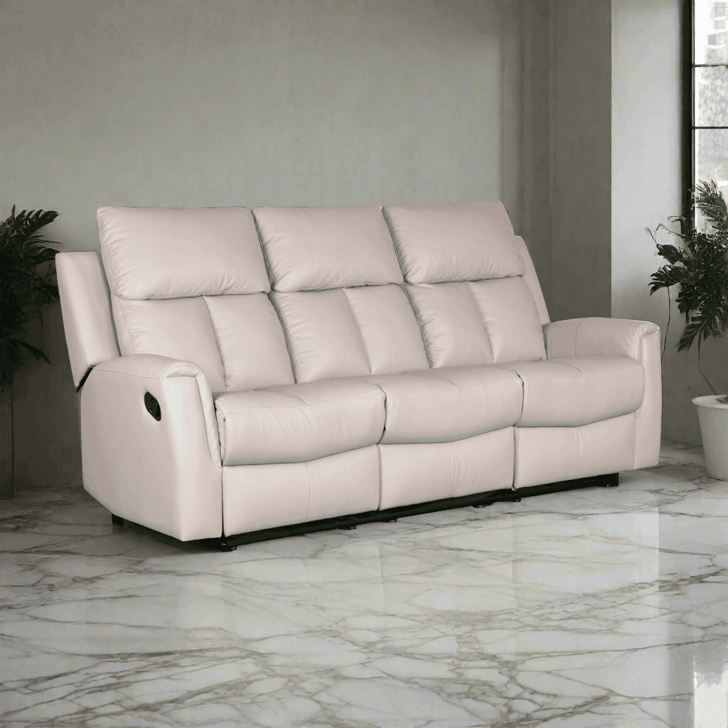 Tessa Genuine Leather Recliner Sofa
