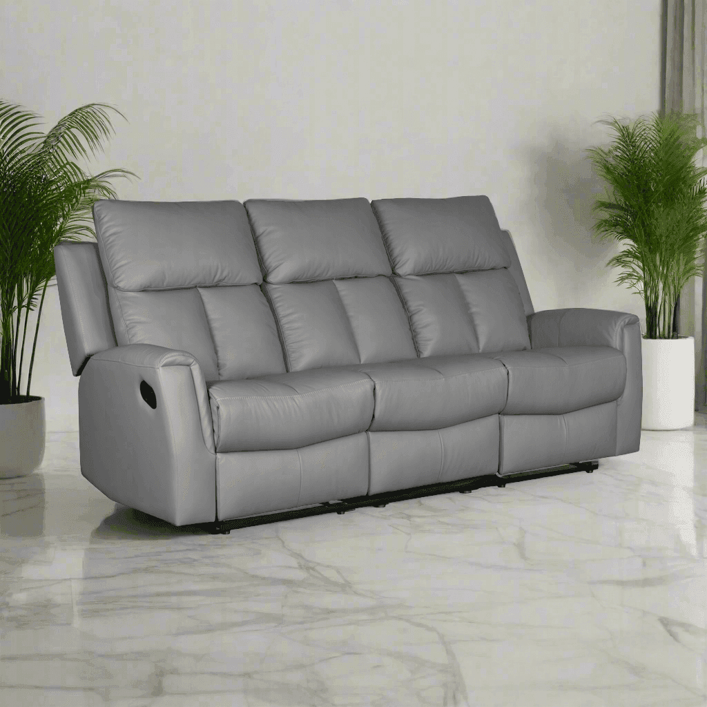 Tessa Genuine Leather Recliner Sofa