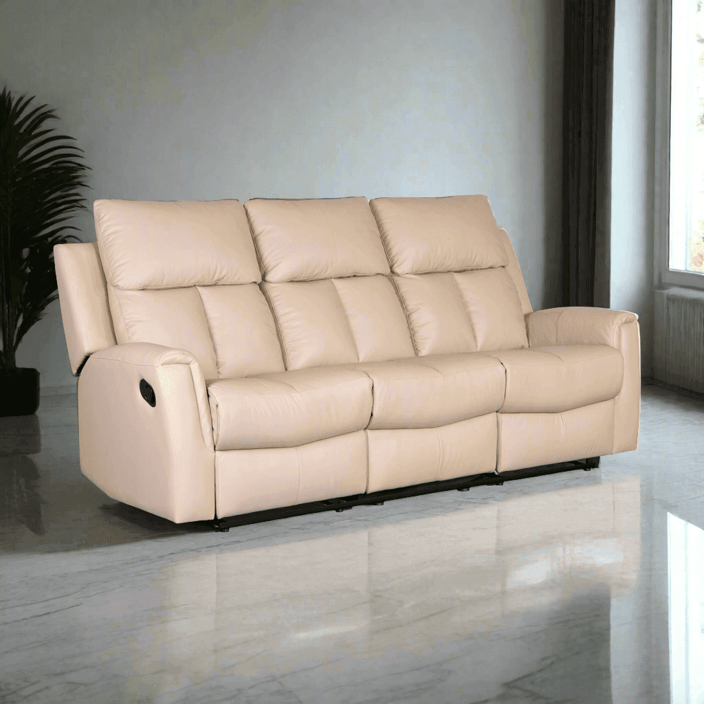 Tessa Genuine Leather Recliner Sofa