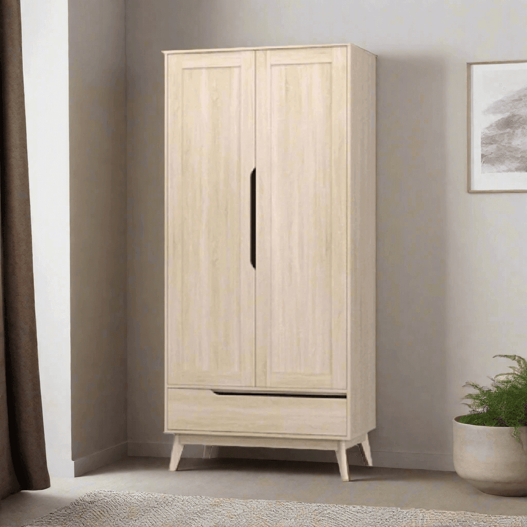 Trystan 2 Door Wooden Wardrobe