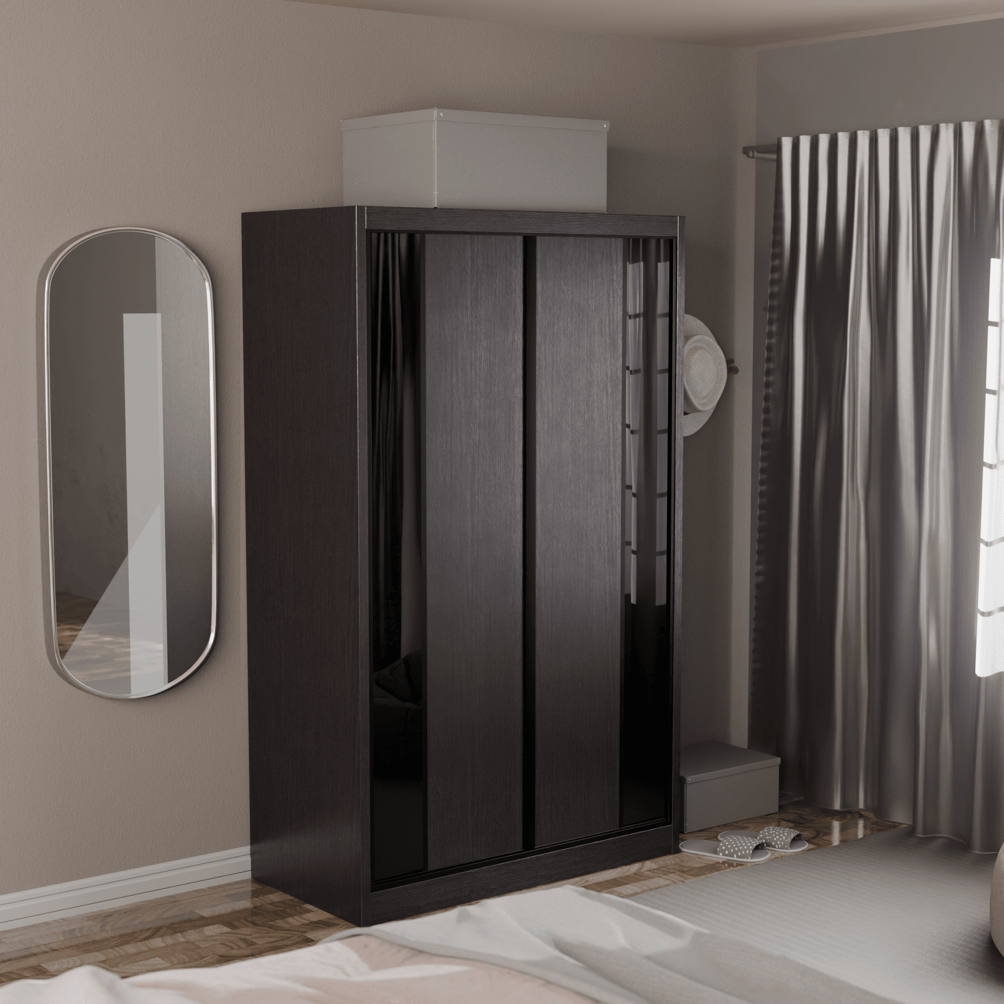 Valkyrie Modular Wardrobe (Black Glass)