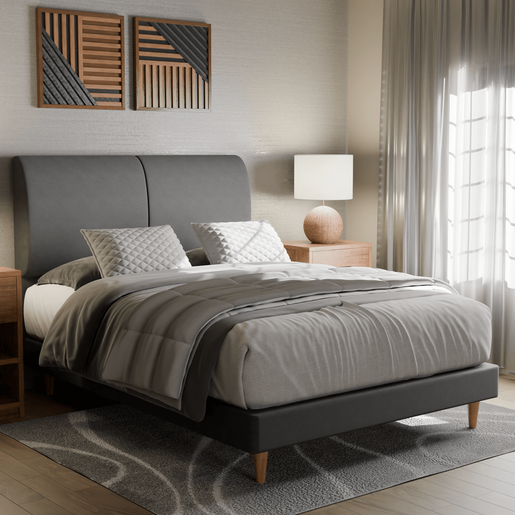 Vivienne Fabric Bed Frame (Water Repellent)