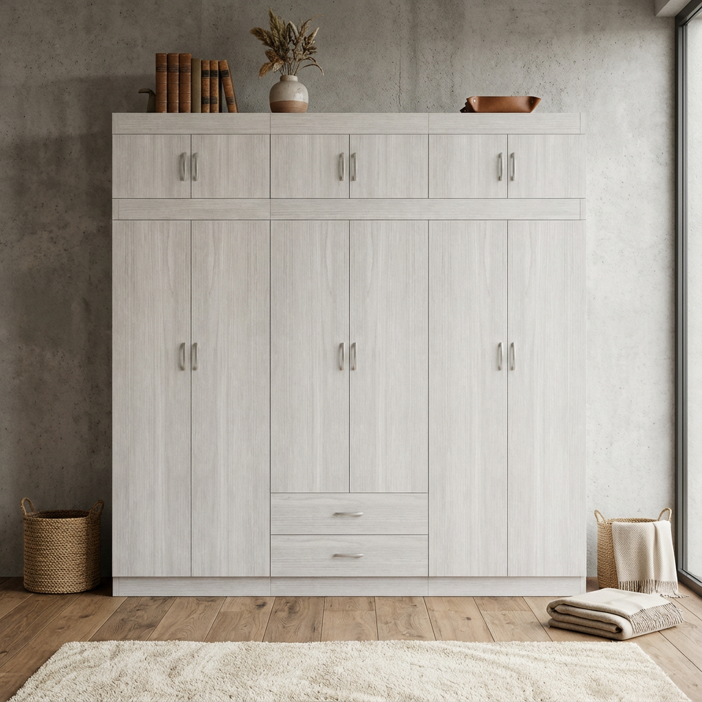 Quinton 6 Door Open Wardrobe with Top