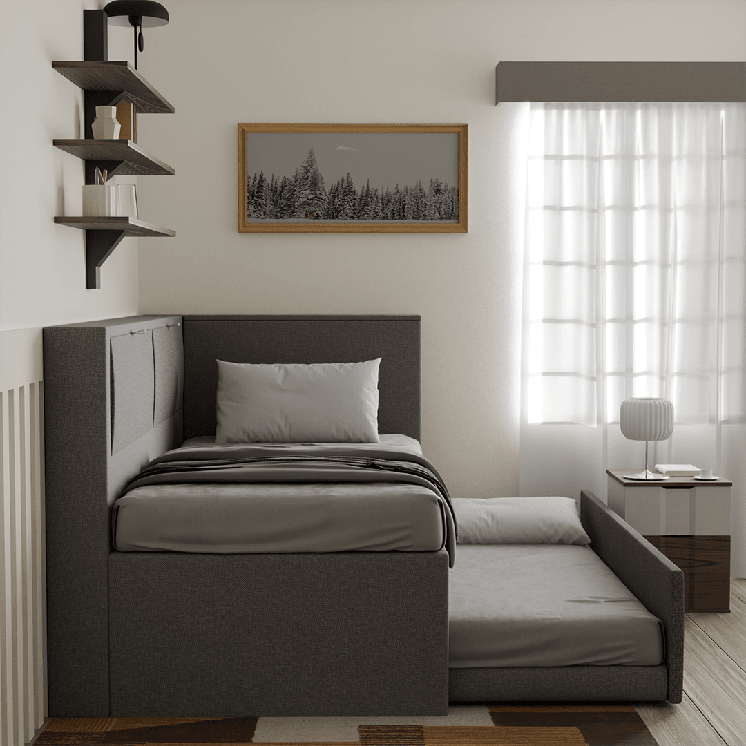 Wilder Fabric 3 in 1 Pull Out Bed with Storage (Water Repellent)