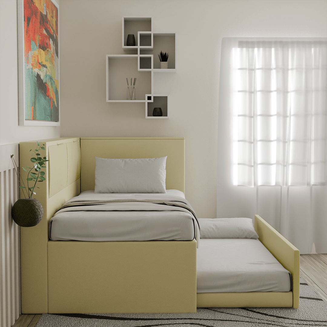 Wilder Faux Leather 3 in 1 Pull Out Bed with Storage