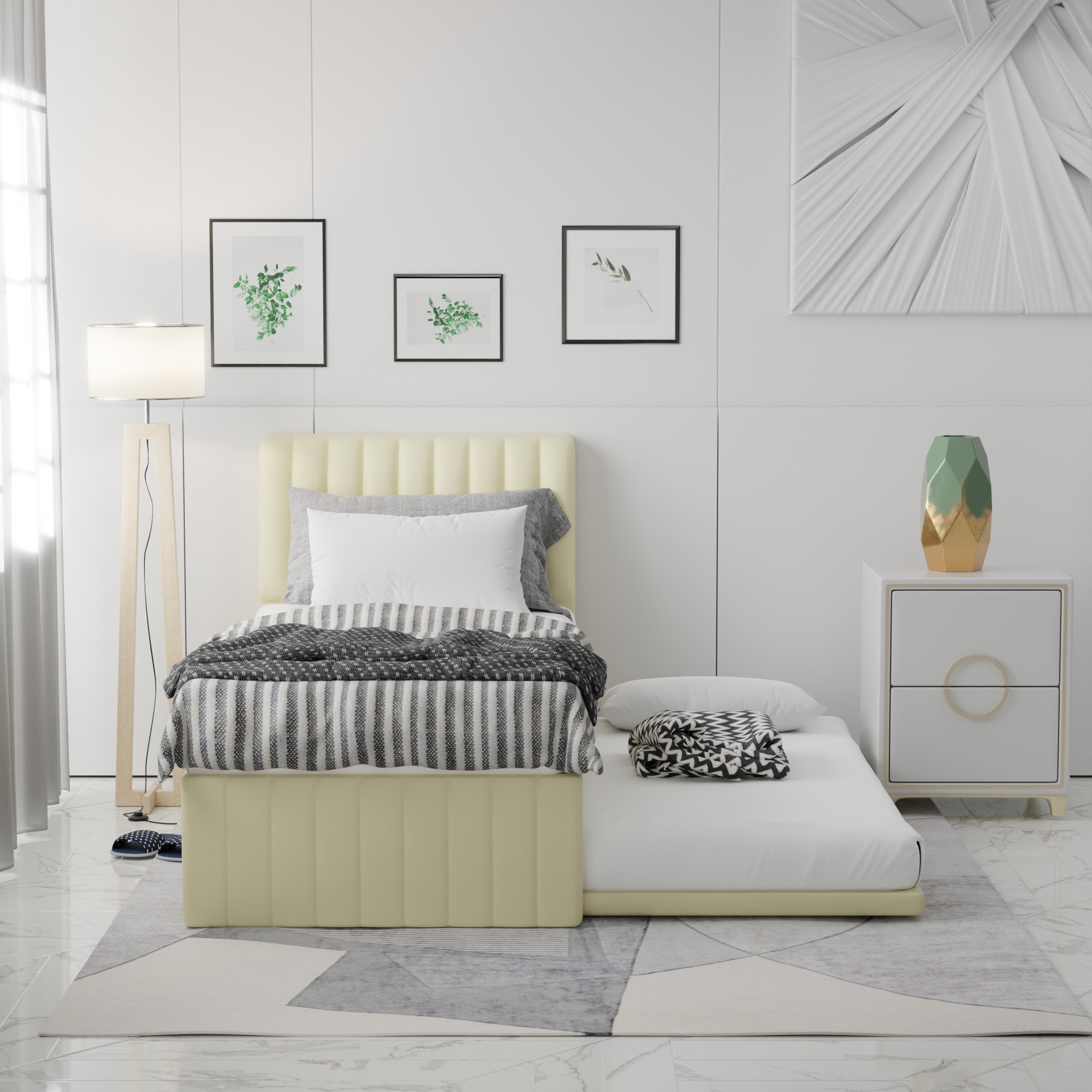 Steve Faux Leather 3 in 1 Pull Out Bed