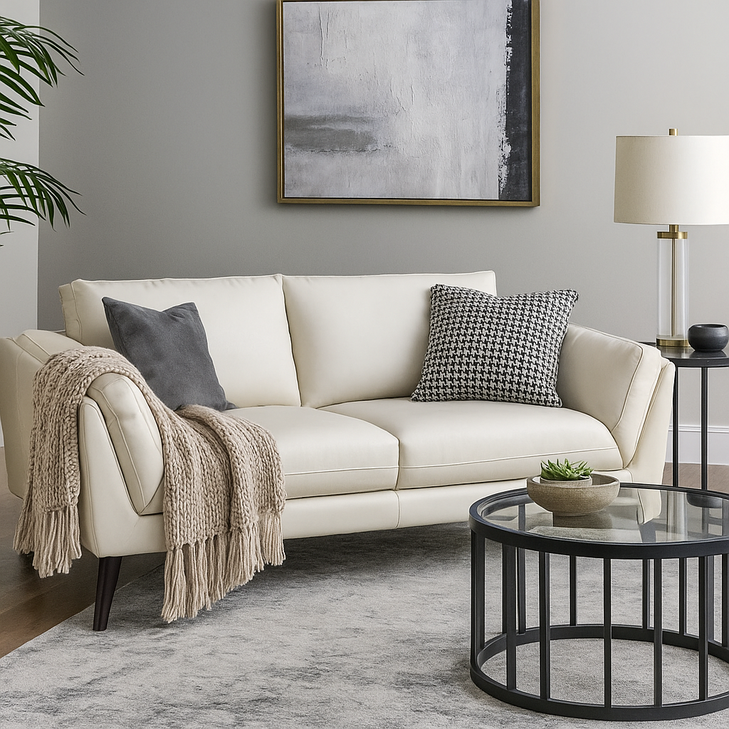 Akiko Genuine Leather Sofa