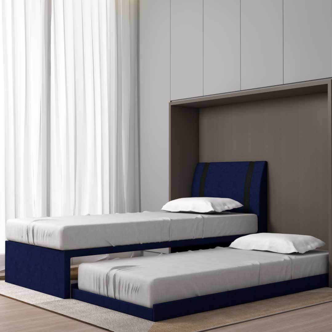 Albin 3 in 1 Pull Out Bed Frame (Velvet Fabric)
