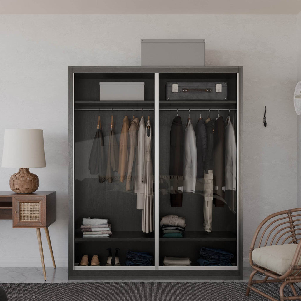 Amity Modular Wardrobe A02 (Clear Transparent Glass)