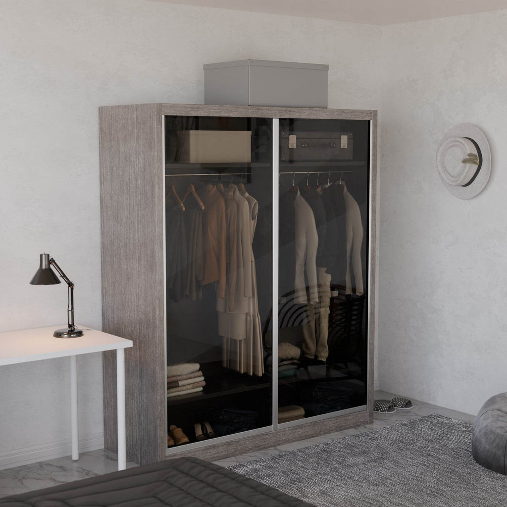 Amity Modular Wardrobe A04 (Tinted Clear Glass)