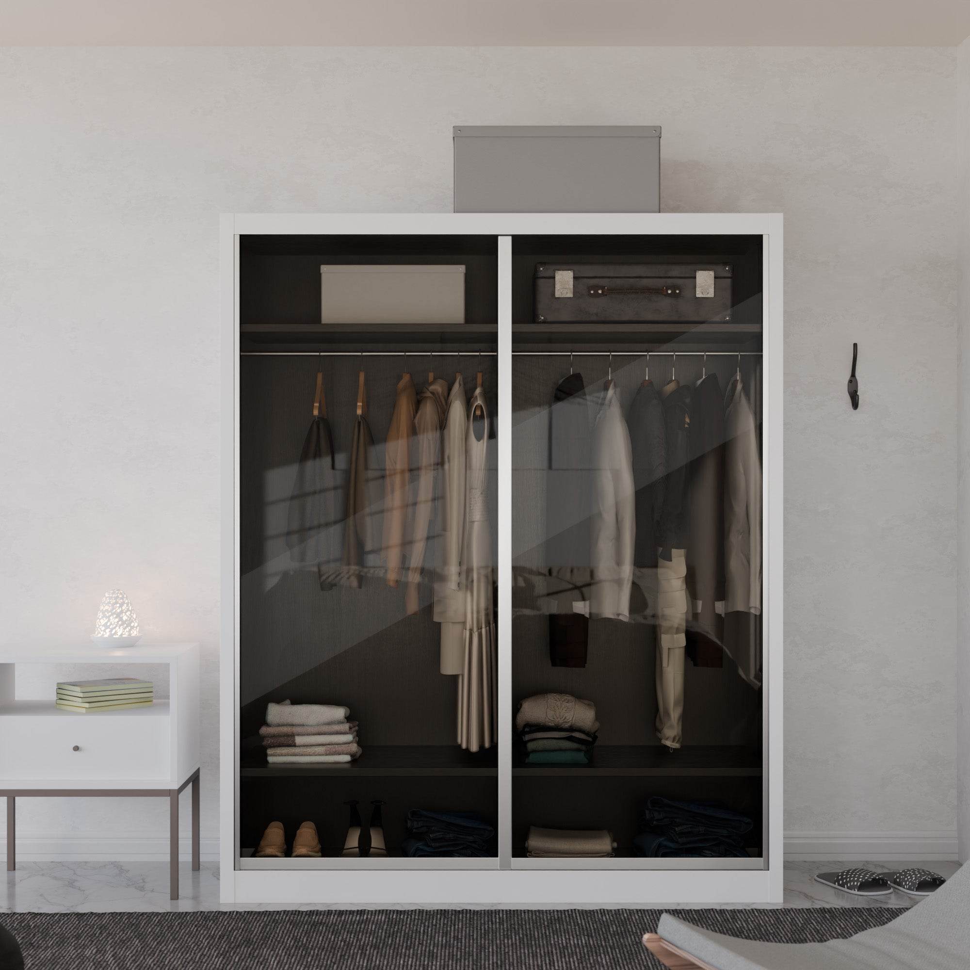 Amity Modular Wardrobe A04 (Tinted Clear Glass)