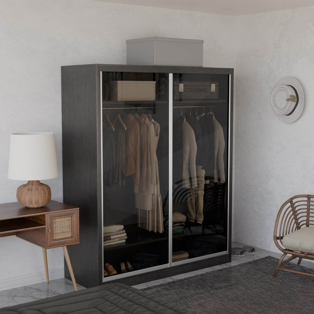 Amity Modular Wardrobe A04 (Tinted Clear Glass)